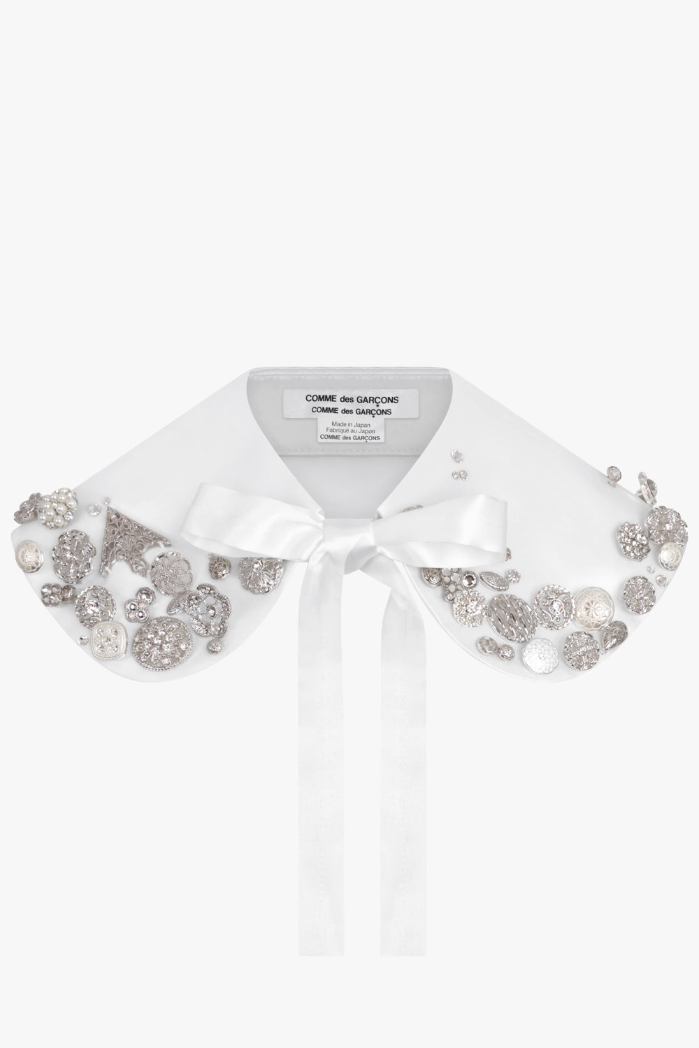 COMME DES GARCONS RTW WHITE / Off White Oversized Collar With Embellished Detail | Off White