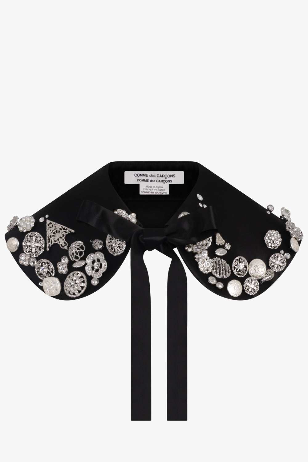 COMME DES GARCONS RTW BLACK / Black Oversized Collar With Embellished Detail | Black