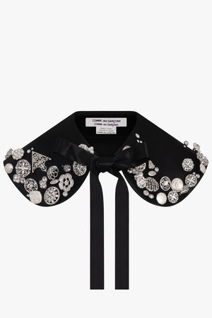 COMME DES GARCONS RTW BLACK / Black Oversized Collar With Embellished Detail | Black