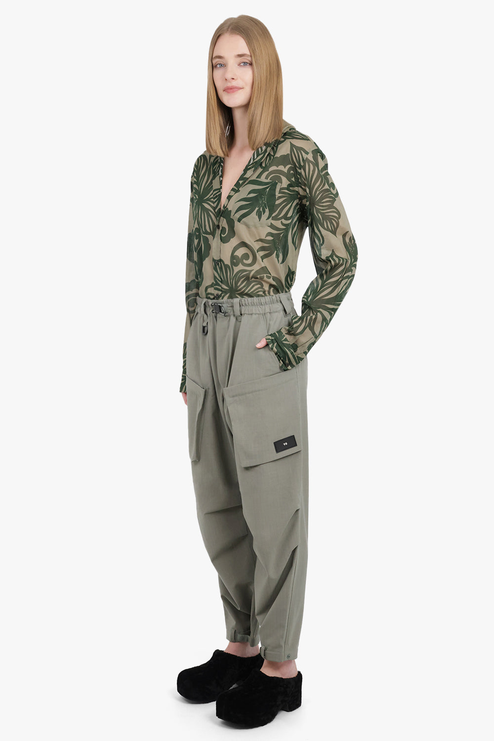 Y-3 RTW Winter Ripstop Pants | Stone Green