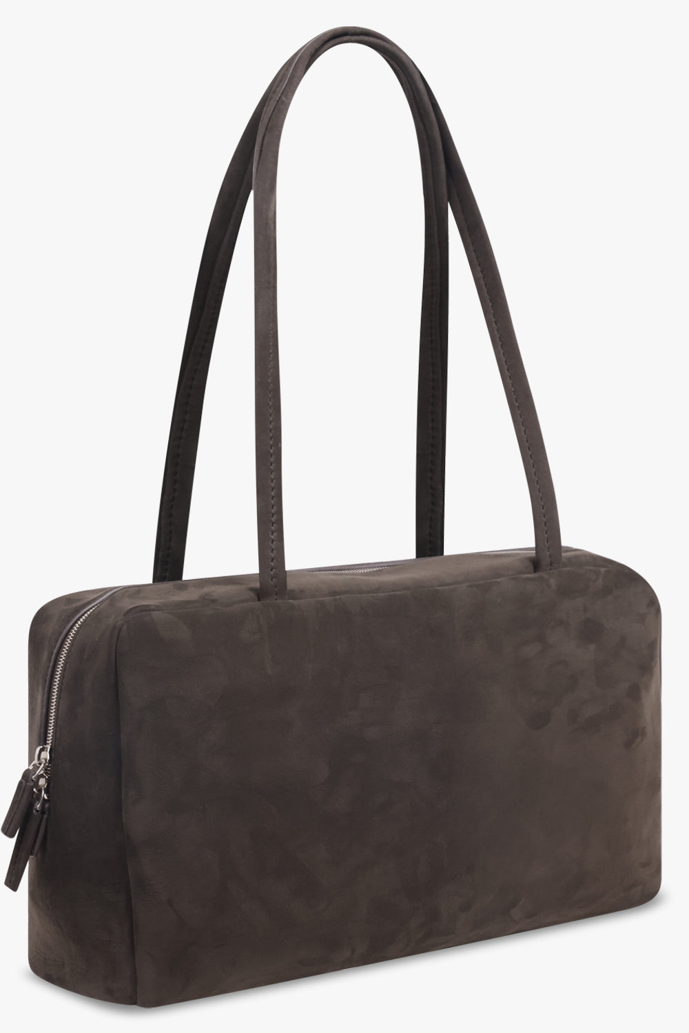 THE ROW BAGS BROWN / Ebony Brown Astra Suede Bowling Bag | Ebony Brown