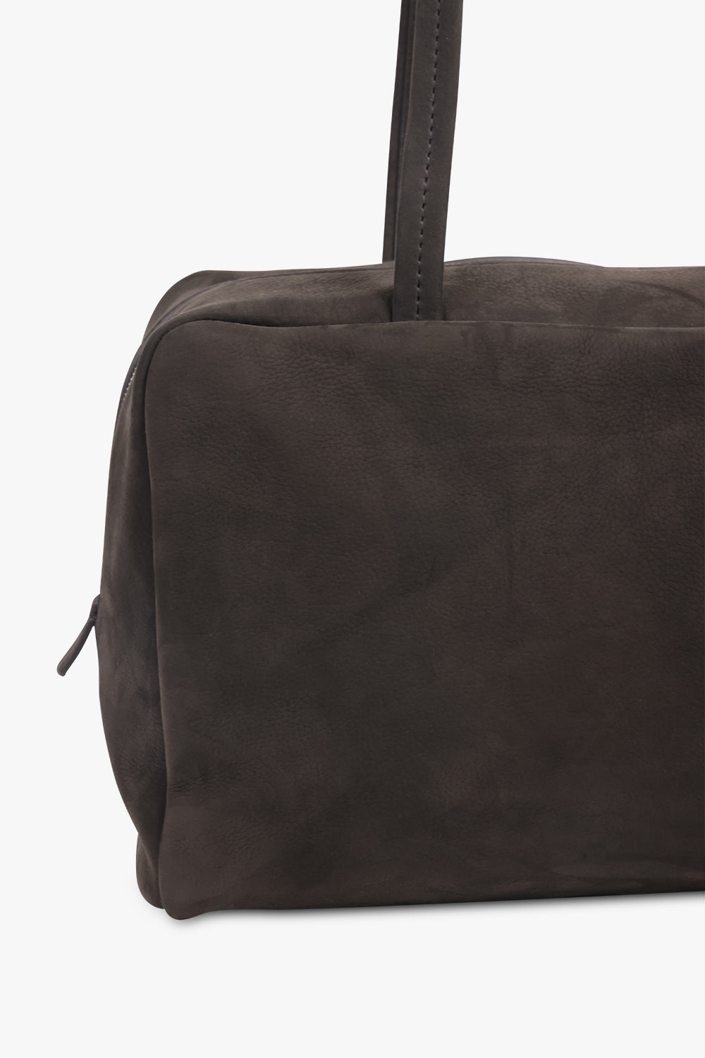 THE ROW BAGS BROWN / Ebony Brown Astra Suede Bowling Bag | Ebony Brown