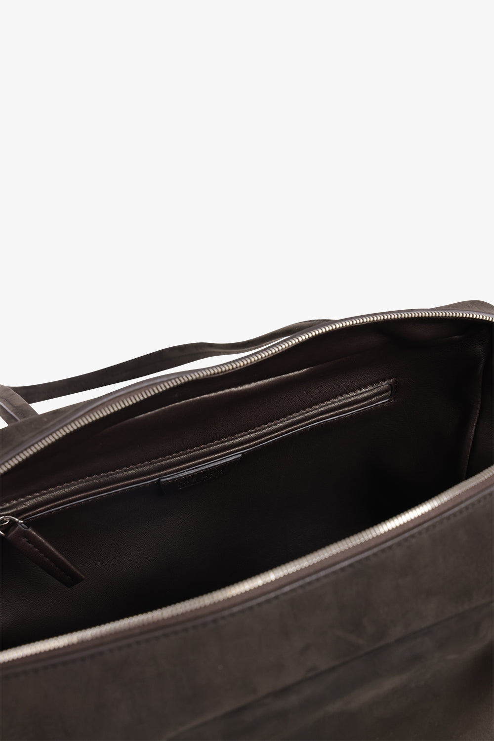 THE ROW BAGS BROWN / Ebony Brown Astra Suede Bowling Bag | Ebony Brown