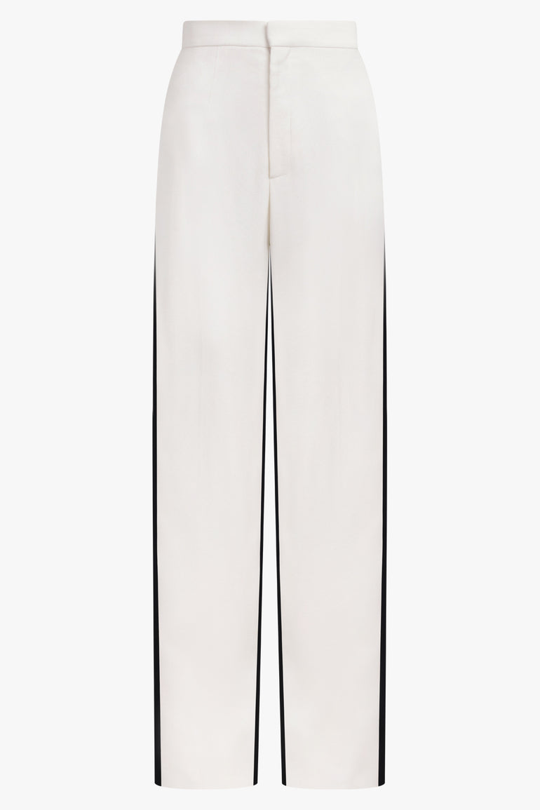 PHOEBE PHILO RTW Bi-Colour Trousers | Black/Parchment