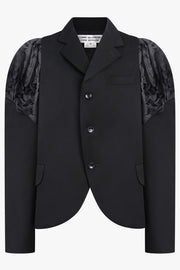 COMME DES GARCONS RTW Single Breast Jacket With Pleat Sculpt Sleeve | Black