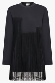 COMME DES GARCONS RTW Crew Neck L\S Top with Tassel Detail | Black