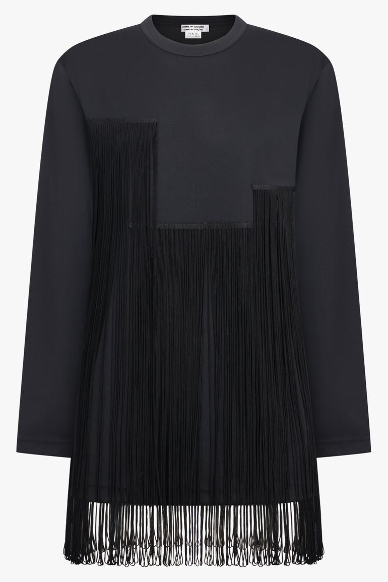 COMME DES GARCONS RTW Crew Neck L\S Top with Tassel Detail | Black