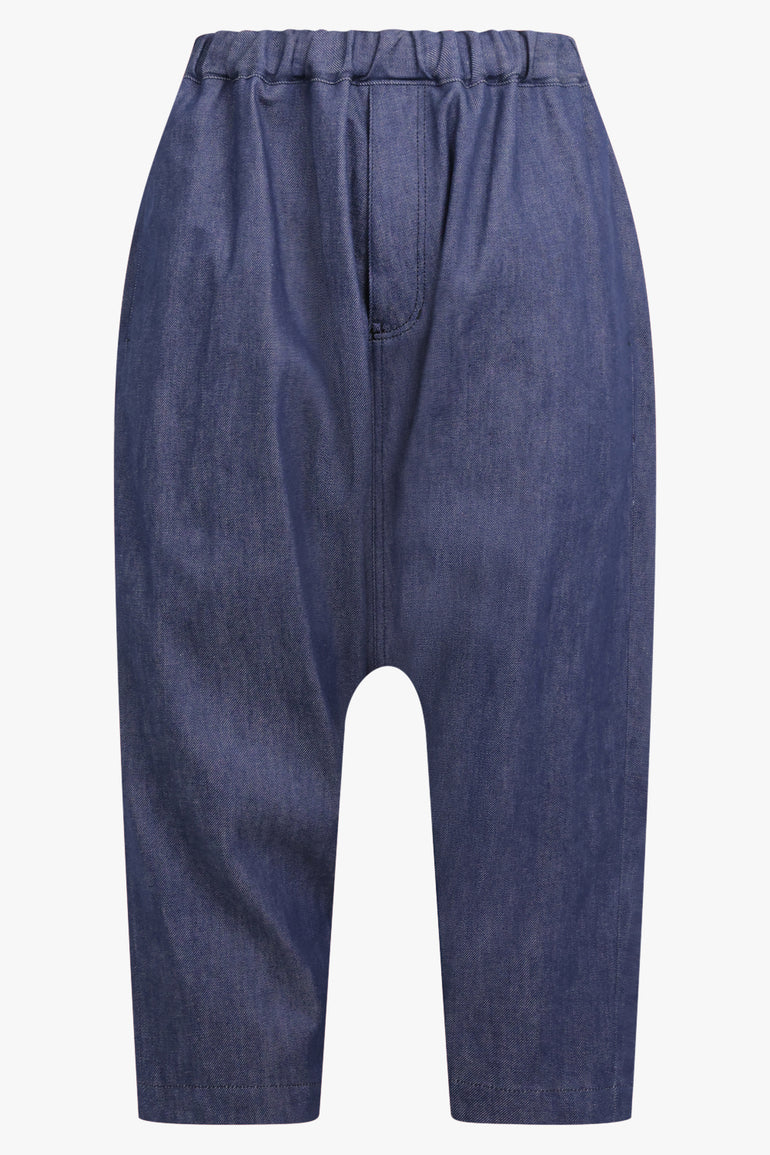 COMME DES GARCONS BLACK RTW Denim Crop Drawstring Pant | Blue