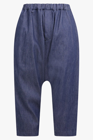COMME DES GARCONS BLACK RTW Denim Crop Drawstring Pant | Blue