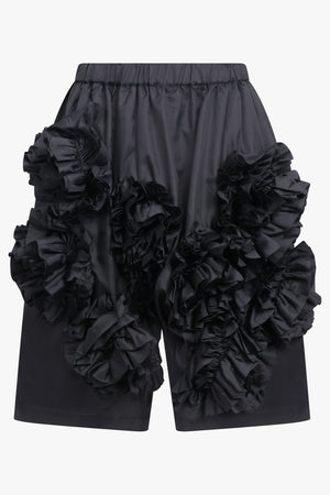COMME DES GARCONS RTW Drop Floral Embroid Crop Pant | Black