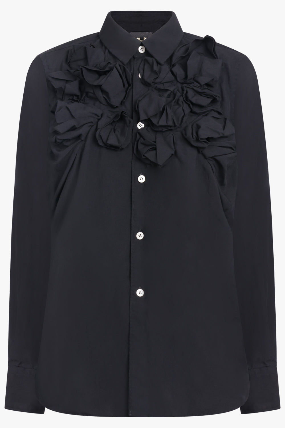 COMME DES GARCONS RTW Scrunch Detail L\S Shirt | Black
