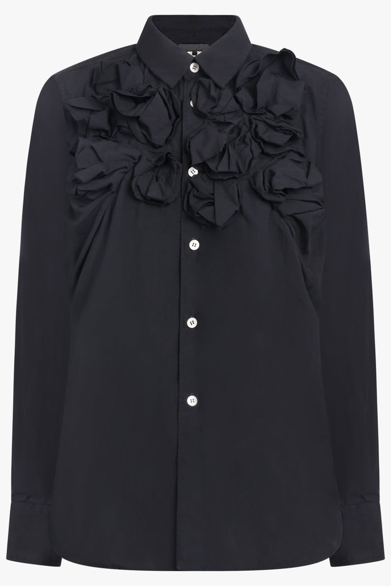 COMME DES GARCONS RTW Scrunch Detail L\S Shirt | Black