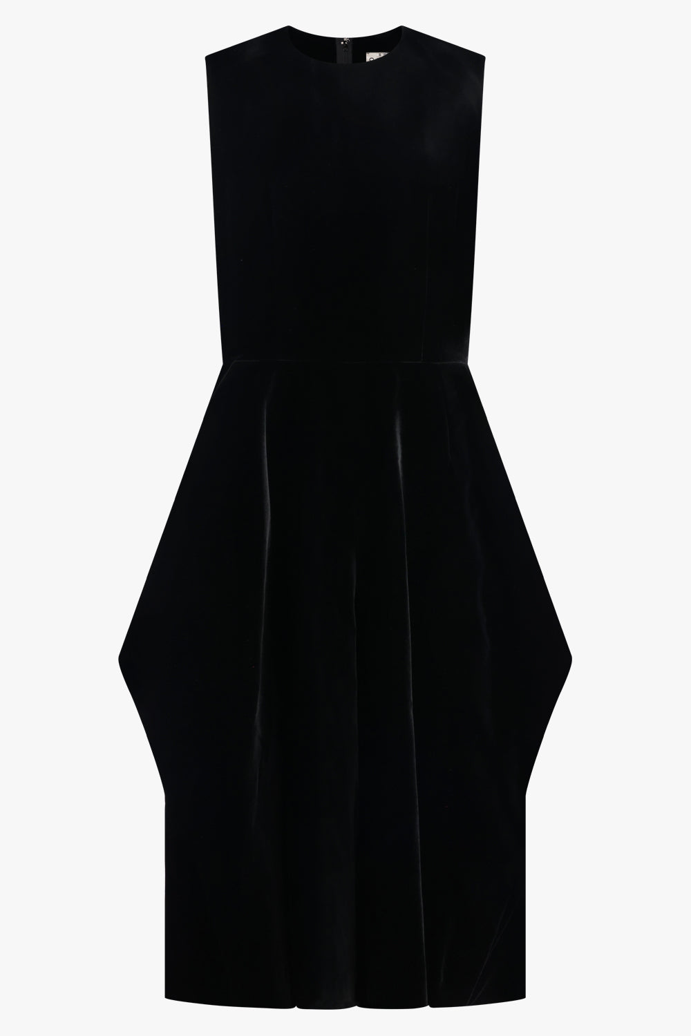 COMME DES GARCONS RTW Velvet Pinafore Jumpsuit With Balloon Leg | Black