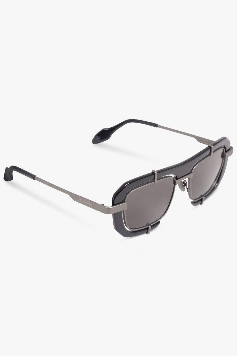 JW ANDERSON SUNGLASSES BLACK / BLACK JWA03 Geometric Sunglasses | Black