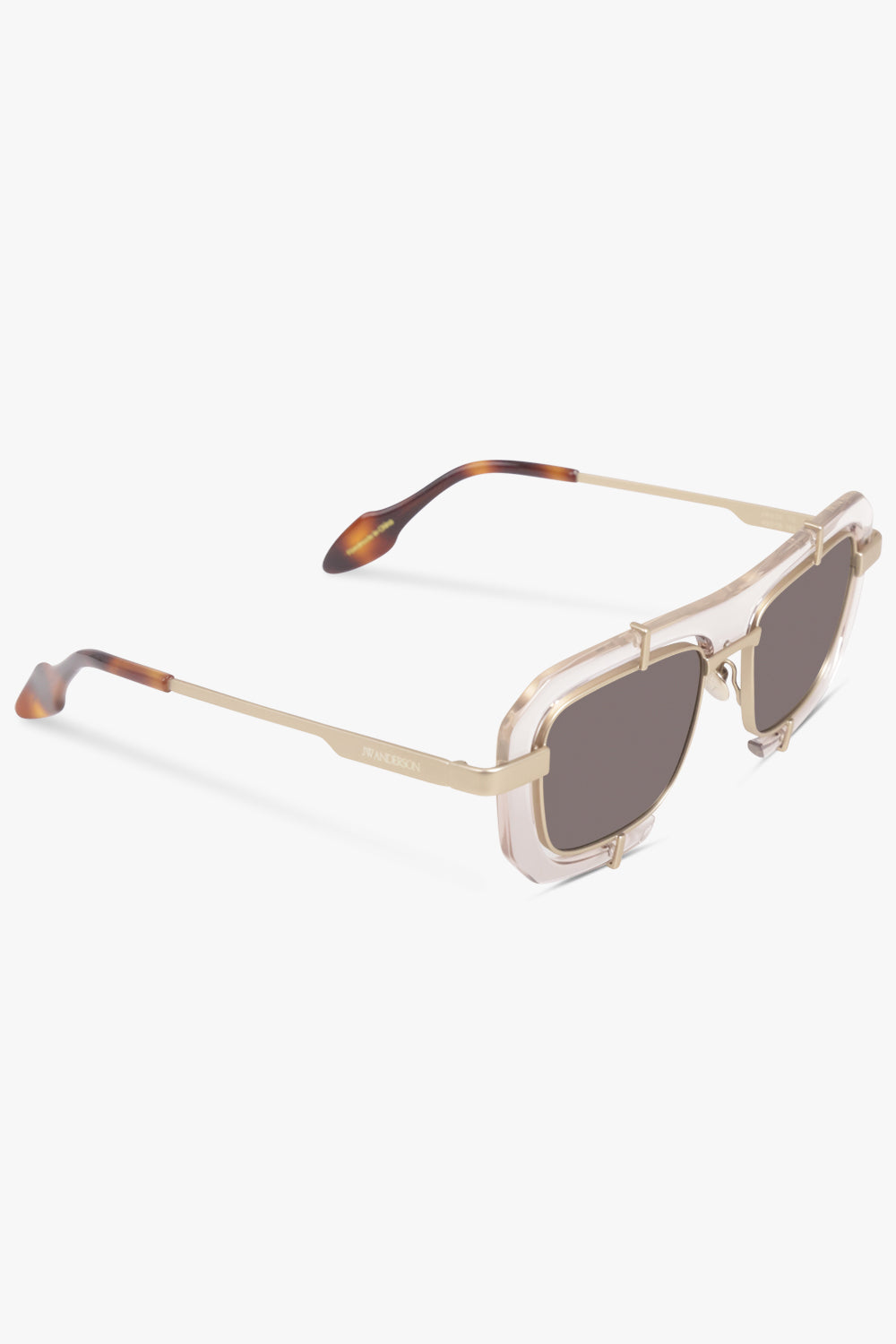 JW ANDERSON SUNGLASSES MULTI / Clear/Black JWA03 Geometric Sunglasses | Clear/Black