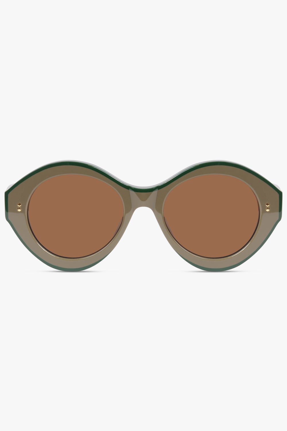 JW ANDERSON SUNGLASSES MULTI / Brown/Green JWA07 Bumper Sunglasses | Brown/Green