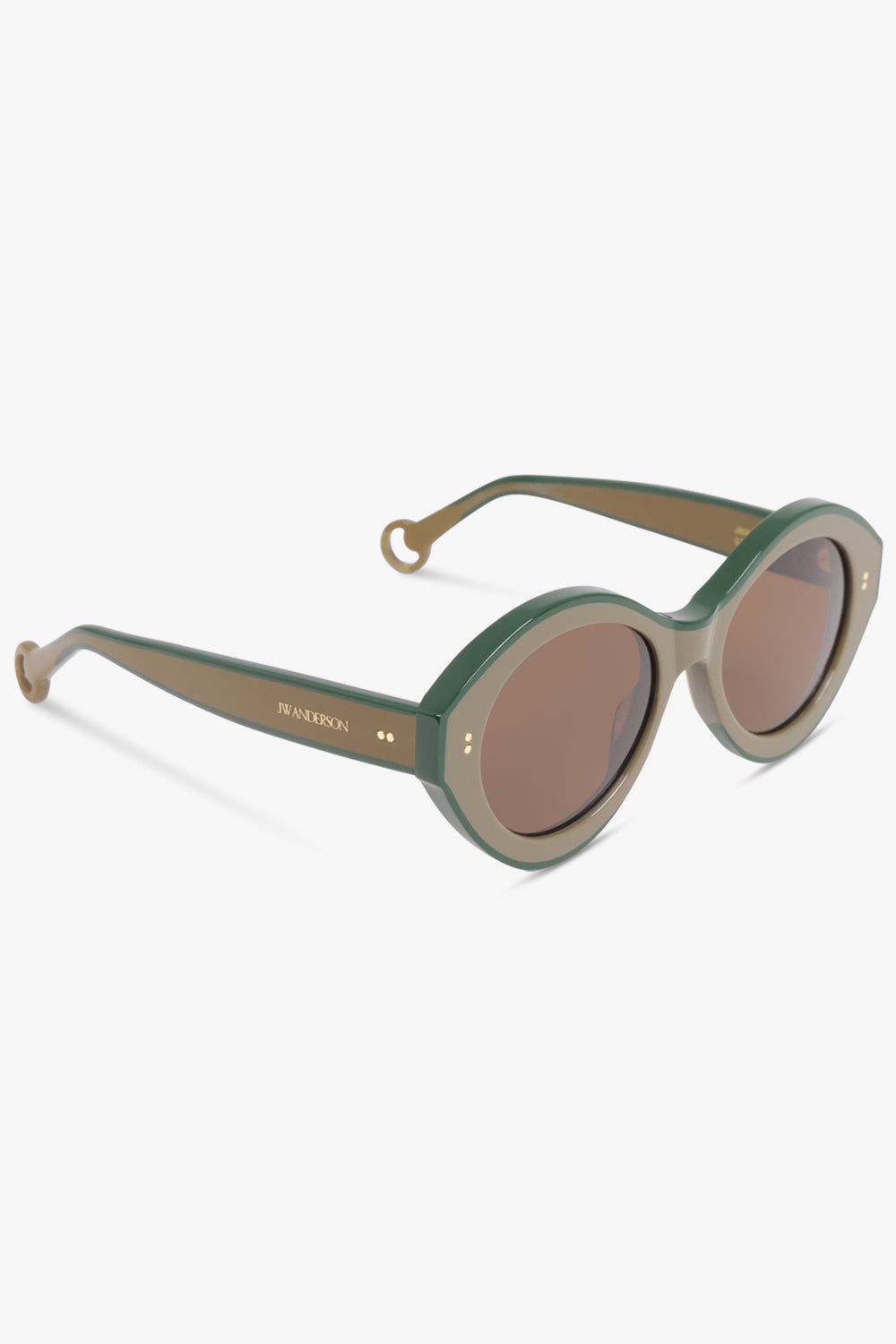 JW ANDERSON SUNGLASSES MULTI / Brown/Green JWA07 Bumper Sunglasses | Brown/Green