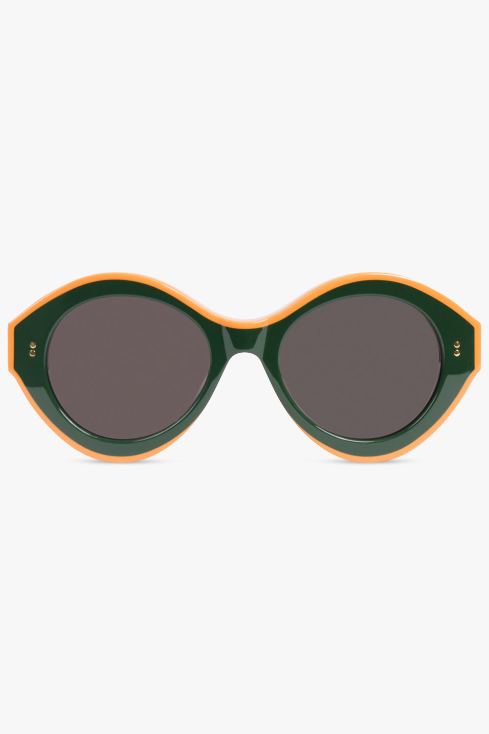 JW ANDERSON SUNGLASSES MULTI / Green/Orange JWA07 Bumper Sunglasses | Green/Orange