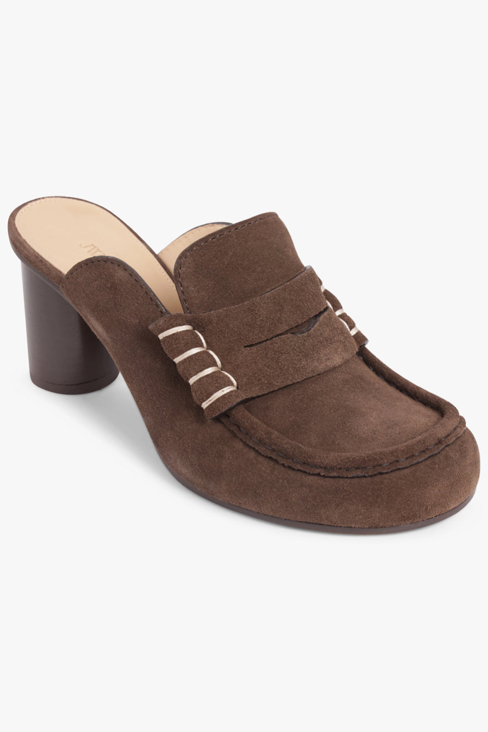JW ANDERSON SHOES Loafer Mule 75mm Heel | Chocolate Brown