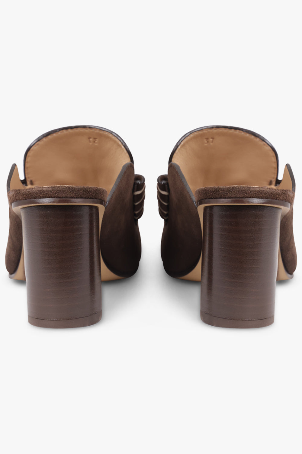JW ANDERSON SHOES Loafer Mule 75mm Heel | Chocolate Brown