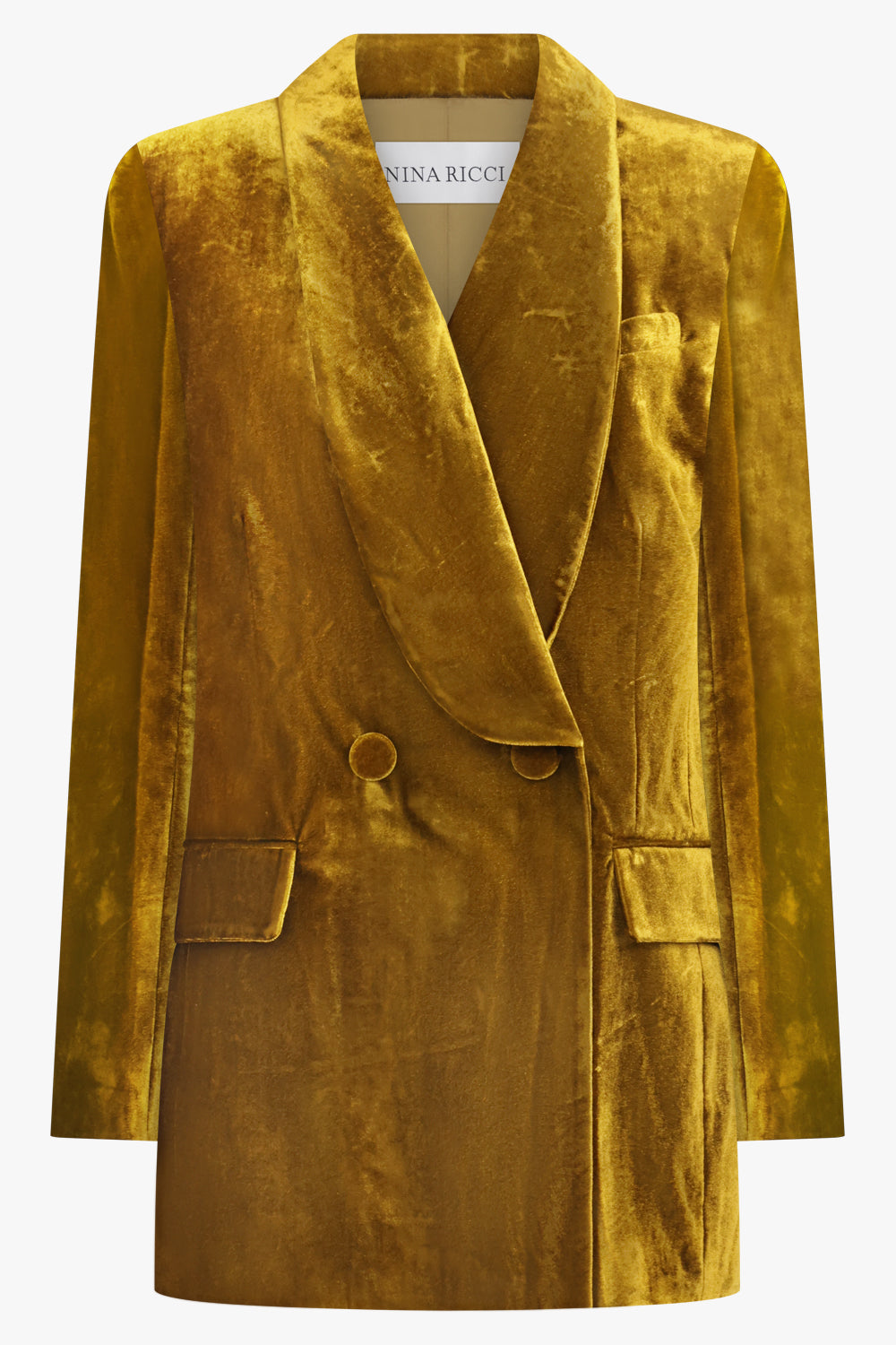 NINA RICCI RTW Double Breast Velvet Jacket | Gold