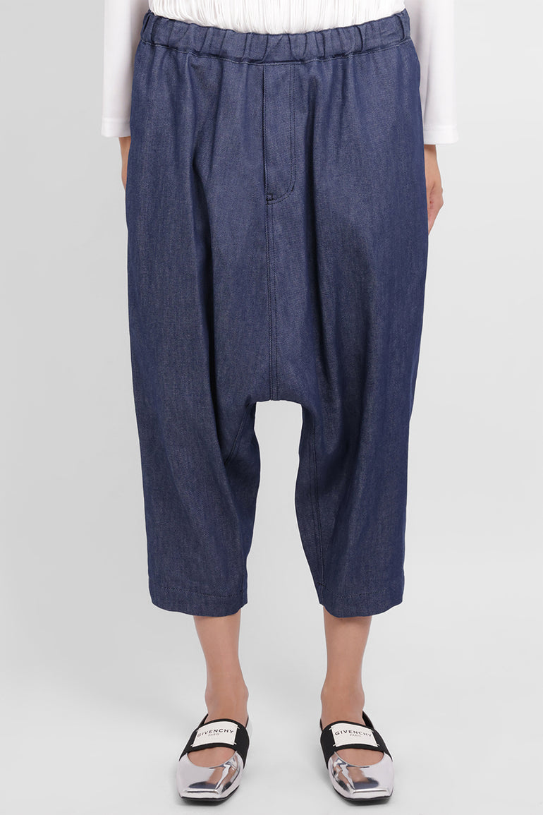 COMME DES GARCONS BLACK RTW Denim Crop Drawstring Pant | Blue