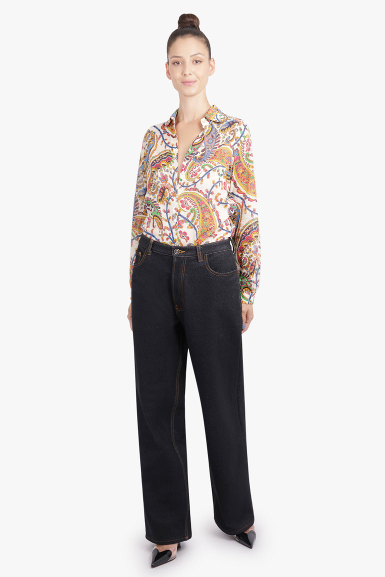 ETRO RTW L/S Paisley Print Shirt | White/Multi