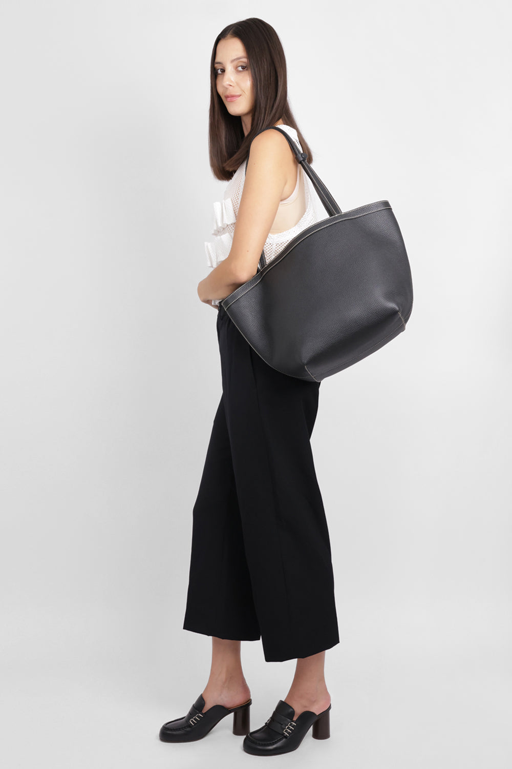 THE ROW Bags BLACK / Black Park Tote Three Stitch | Black