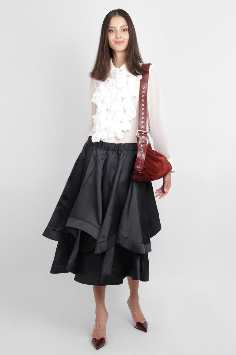 COMME DES GARCONS RTW Ruffle Front Shirt | Off White