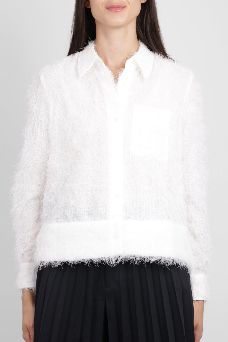 MELITTA BAUMEISTER RTW Hairy L/S Foam Hem Shirt | White