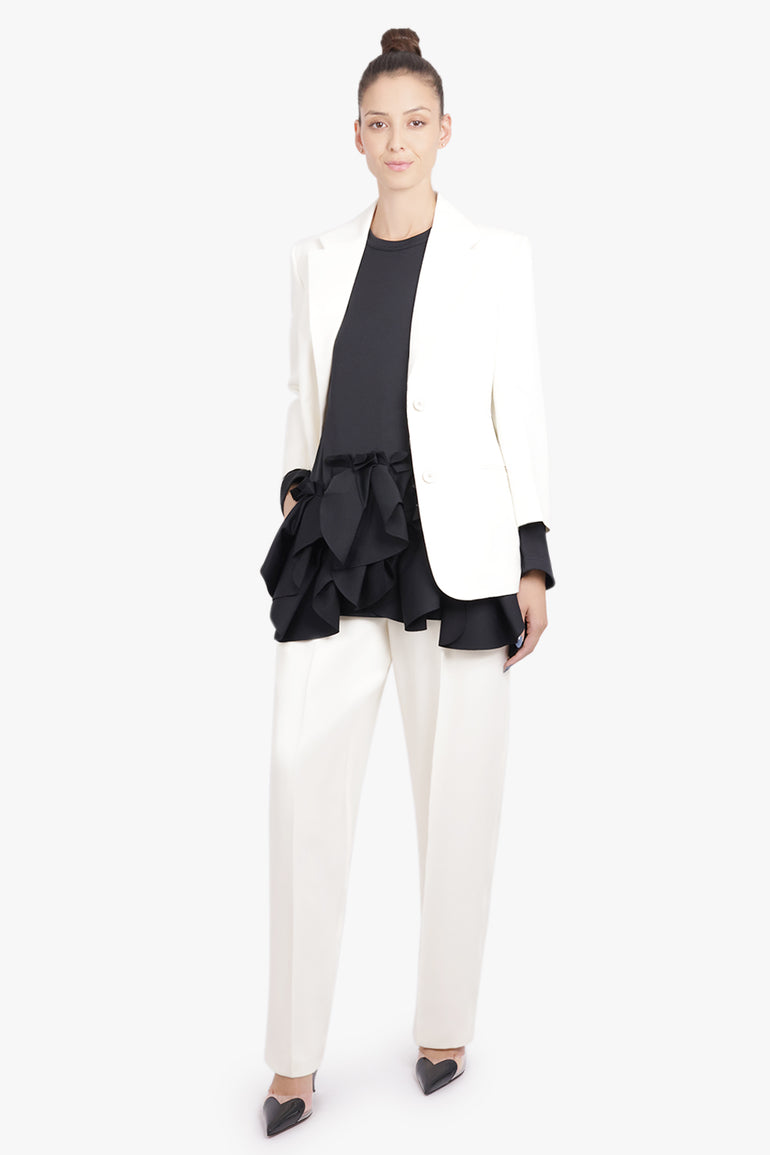 GIVENCHY RTW Double Pleat Wide Leg Pant | Ivory