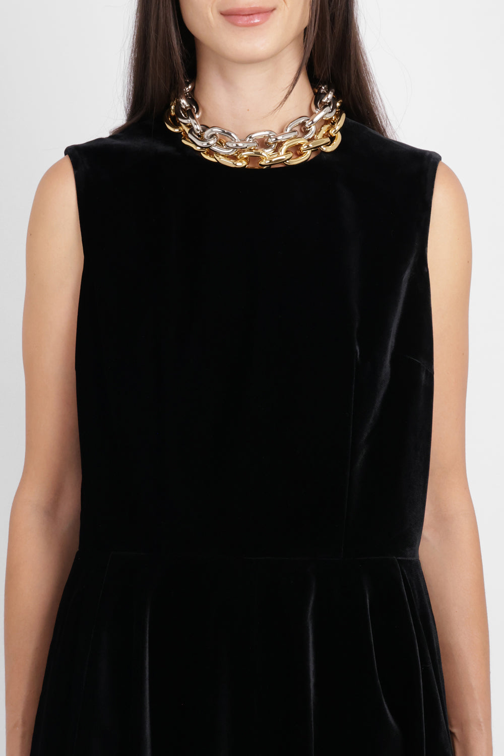 COMME DES GARCONS RTW Velvet Pinafore Jumpsuit With Balloon Leg | Black