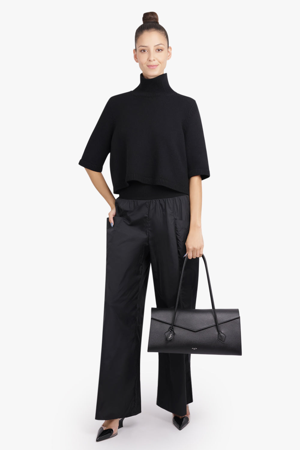 ALAIA BAGS BLACK / Black Le Teckel Flap Bag | Black