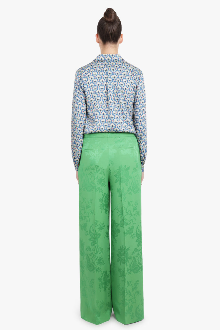 ETRO RTW L/S Geometric Floral Shirt | Blue/Multi