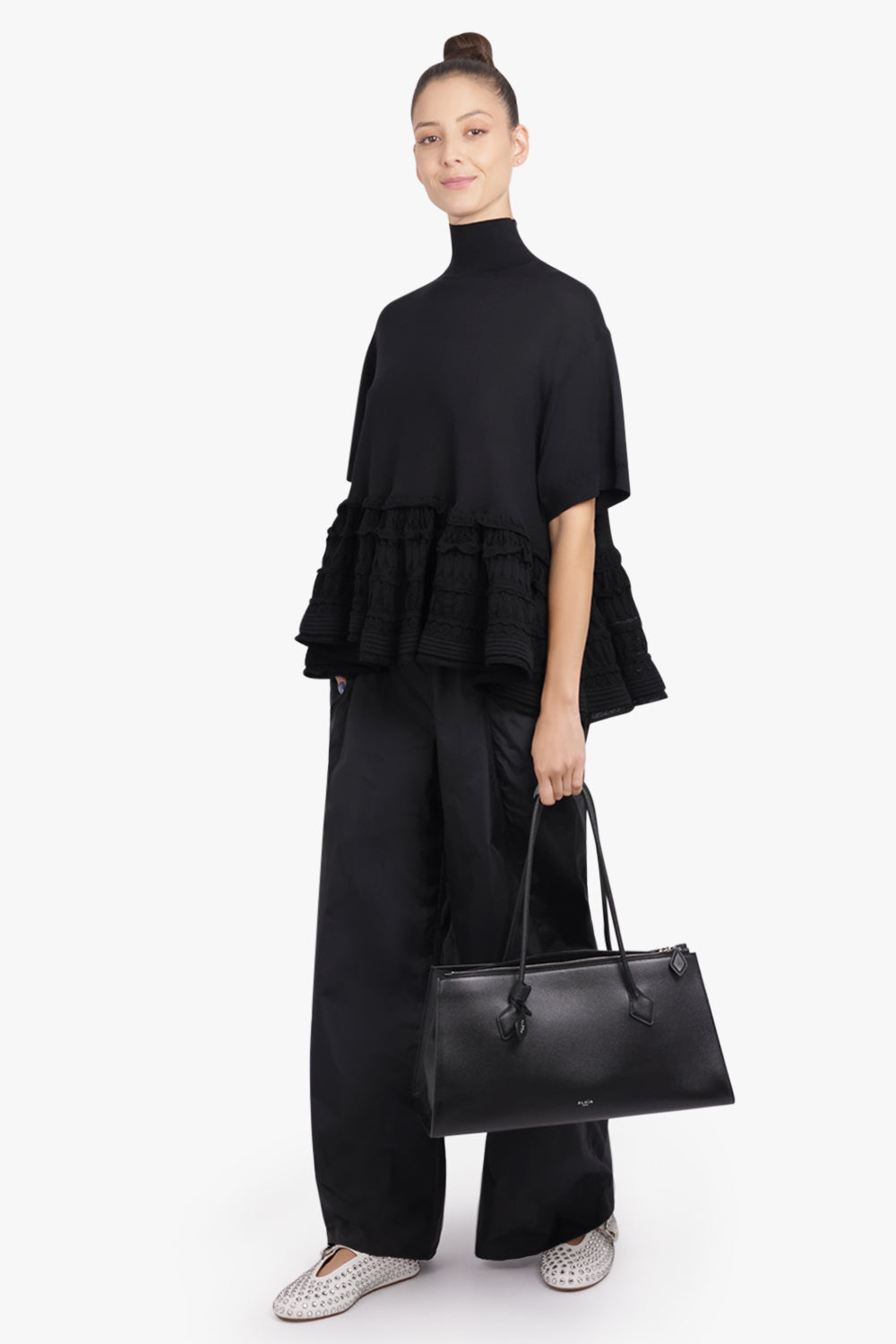 ALAIA BAGS BLACK / BLACK Le Teckel Tote Bag | Black