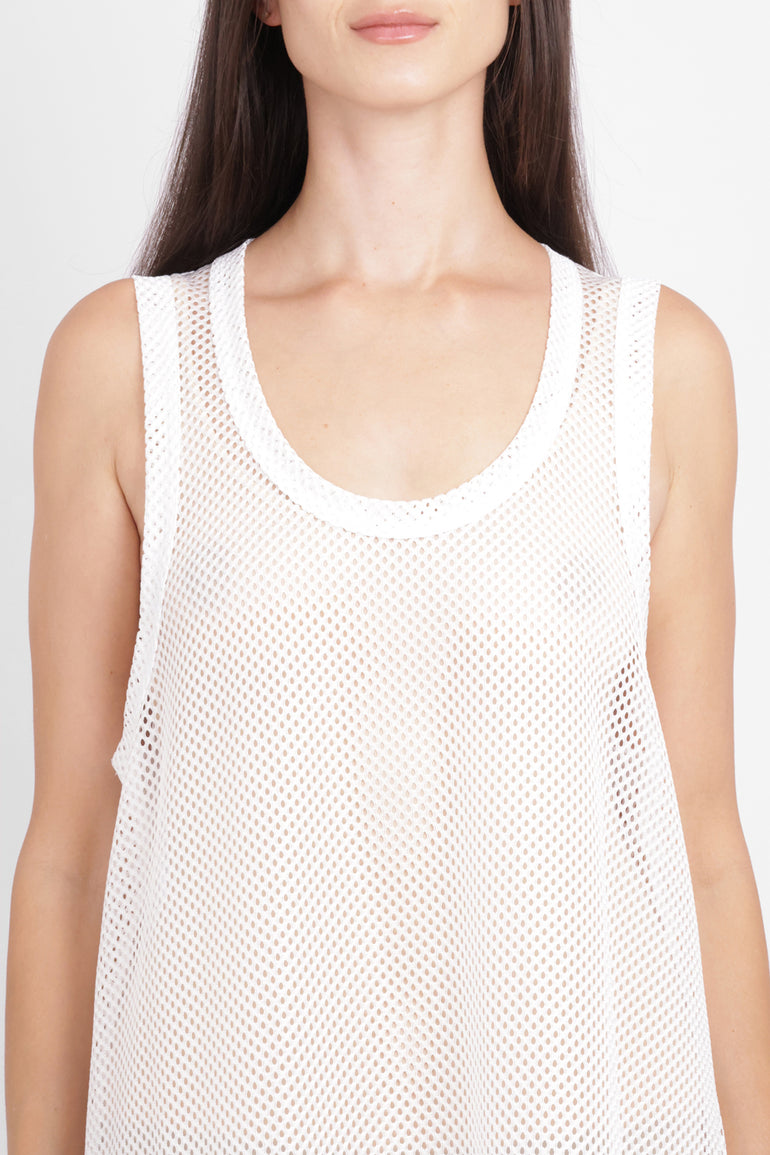 COMME DES GARCONS RTW Mesh Singlet Dress | White