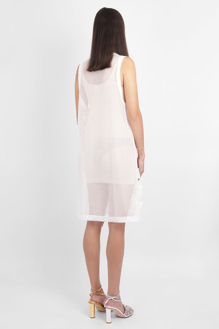 COMME DES GARCONS RTW Mesh Singlet Dress | White