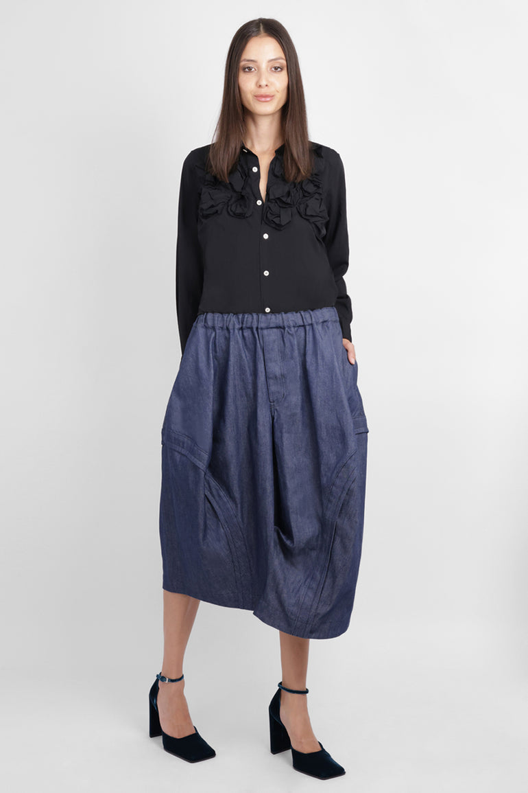 COMME DES GARCONS RTW Scrunch Detail L\S Shirt | Black