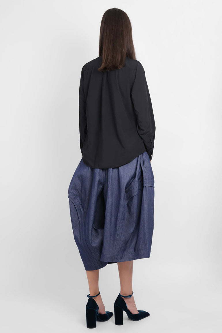 COMME DES GARCONS RTW Scrunch Detail L\S Shirt | Black