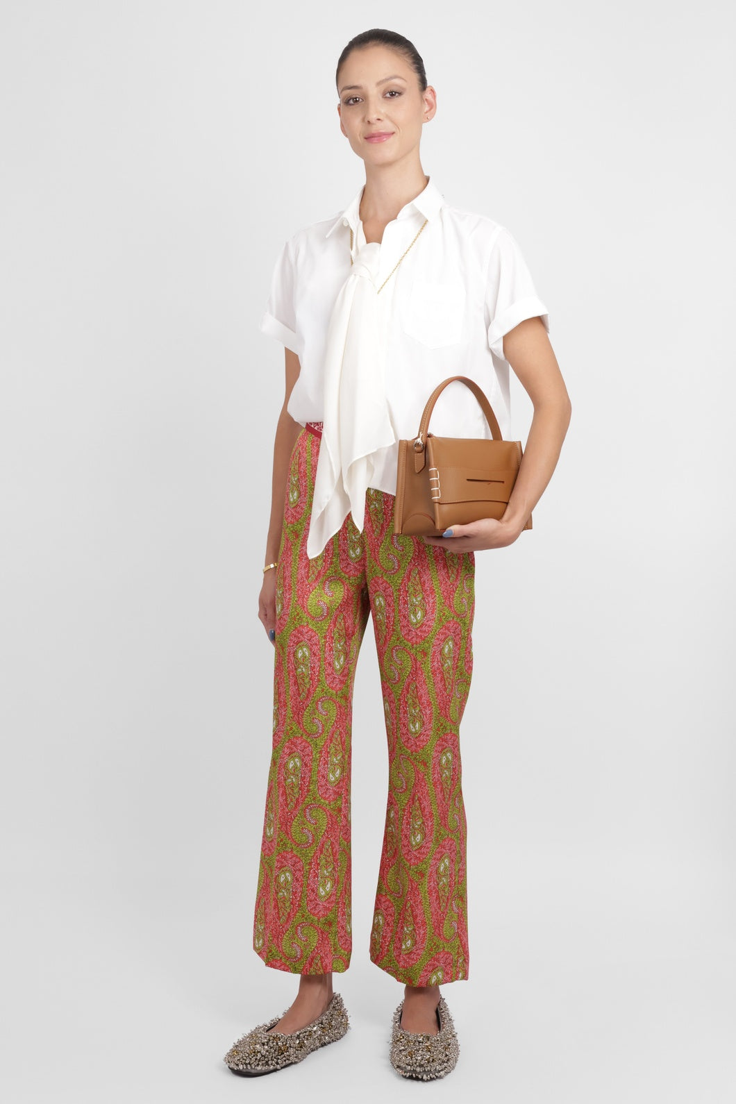 SACAI RTW S/S Shirt With Drape Panel Detail | Off White