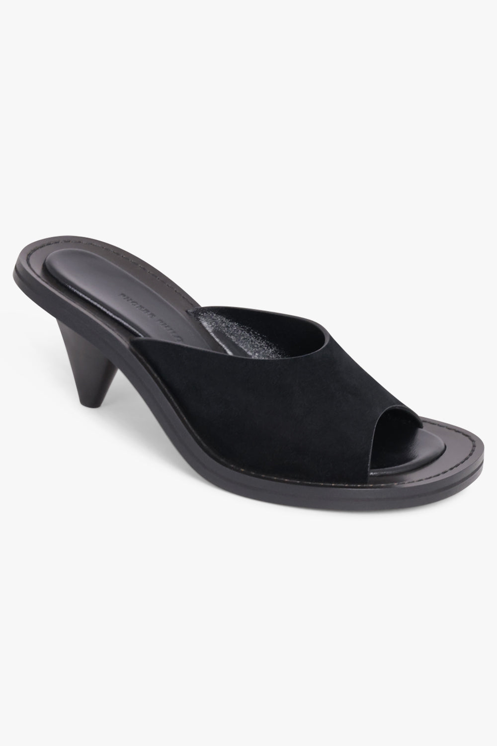 PHOEBE PHILO SHOES Strap Suede Mule 75mm | Black