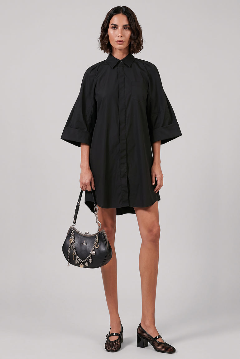 SACAI Dresses Bell Cuff Shirt Dress | Black