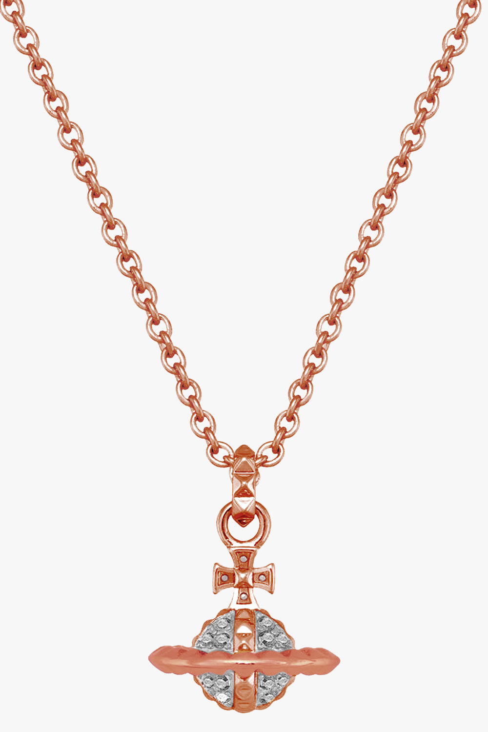 VIVIENNE WESTWOOD Accessories PINK MAYFAIR SMALL ORB PENDANT | PINK GOLD