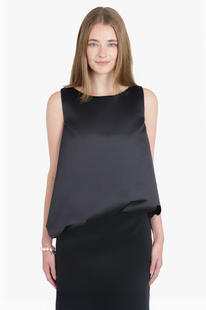 VIKTOR & ROLF RTW Deconstructed Hem S/Less Top | Black