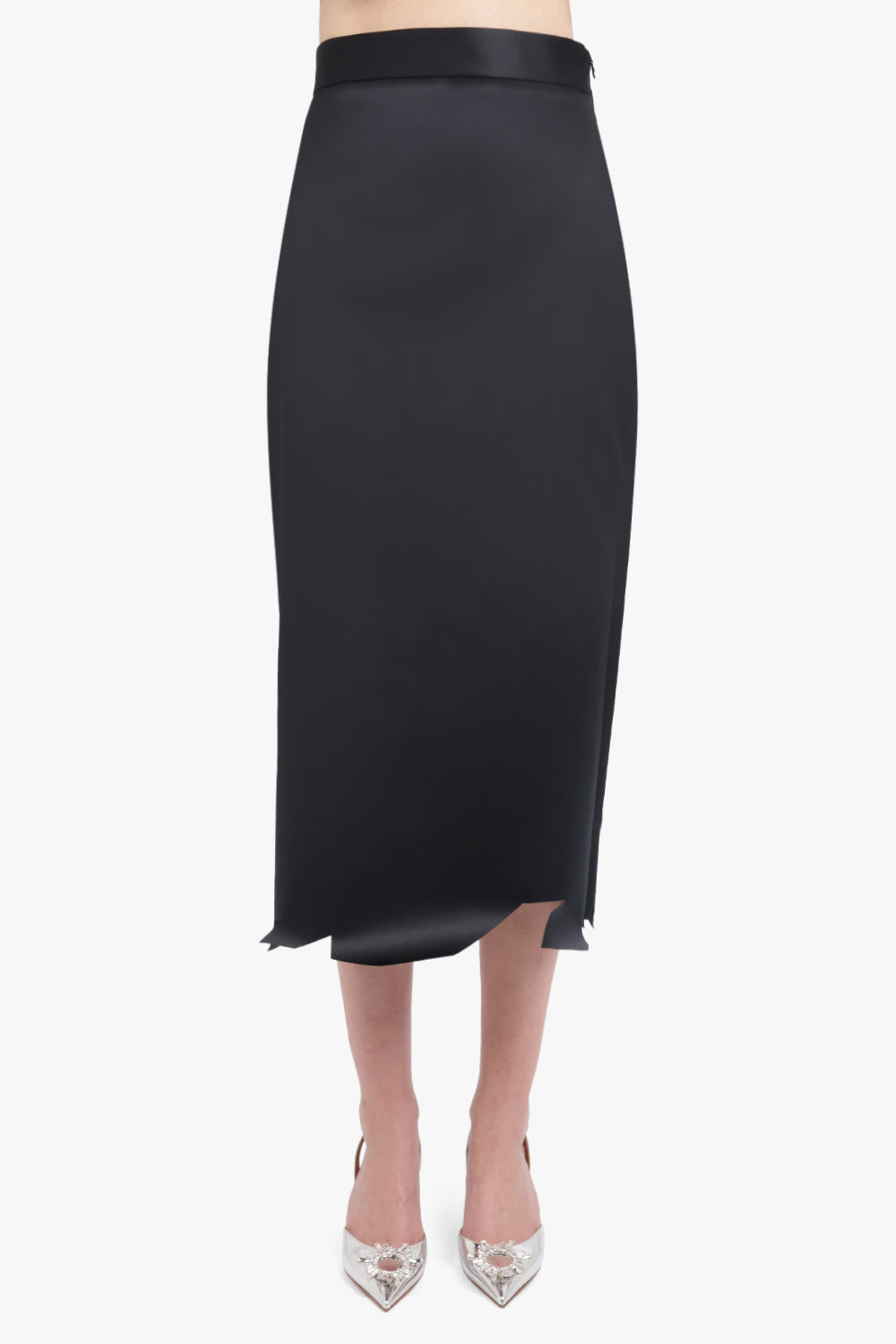 VIKTOR & ROLF RTW Deconstructed Hem Midi Skirt | Black