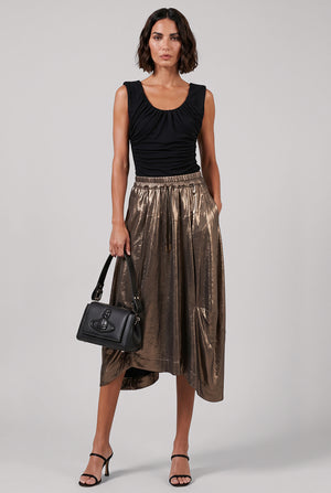 Aerodrome Metallic Skirt | Bronze