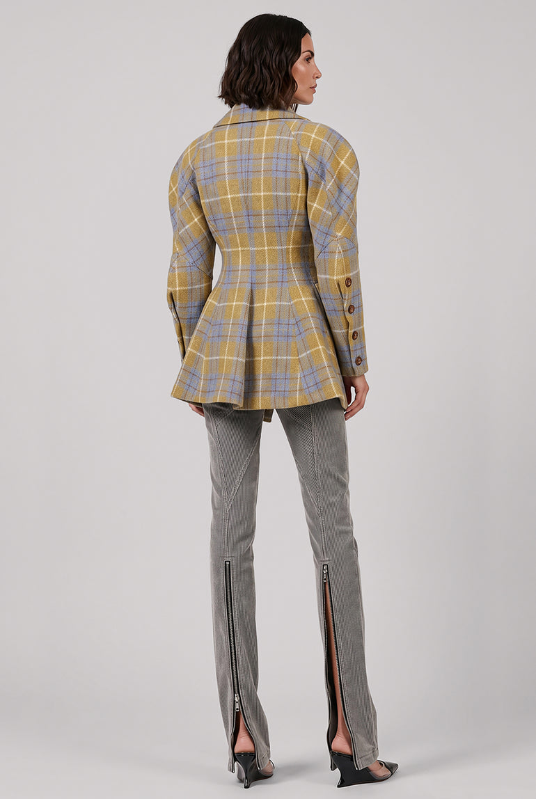 VIVIENNE WESTWOOD RTW Gale Check Cross Over Coat | Multi