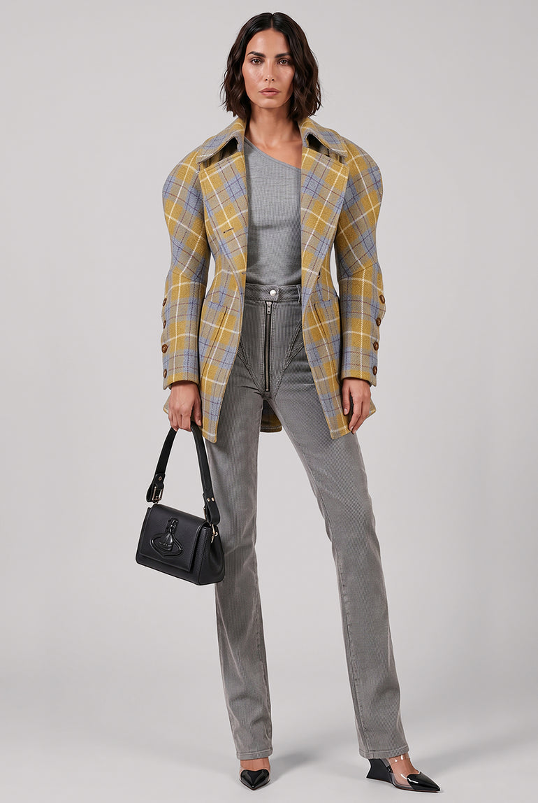 VIVIENNE WESTWOOD RTW Gale Check Cross Over Coat | Multi
