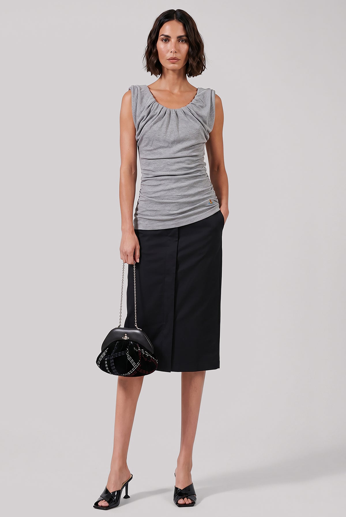 VIVIENNE WESTWOOD RTW Ginnie Adjustable Top | Dark Grey