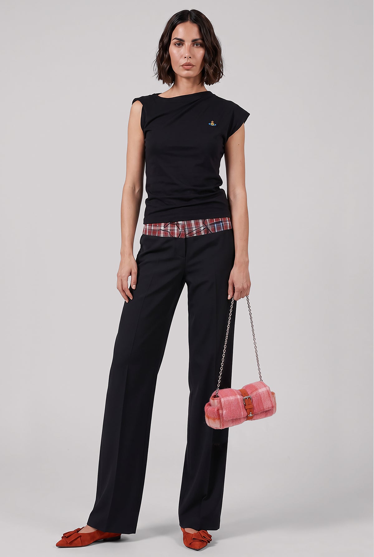 VIVIENNE WESTWOOD BAGS FRASER PINK / Fraser Pink / One Size Hazel Tartan Treasure Clutch | Fraser Pink